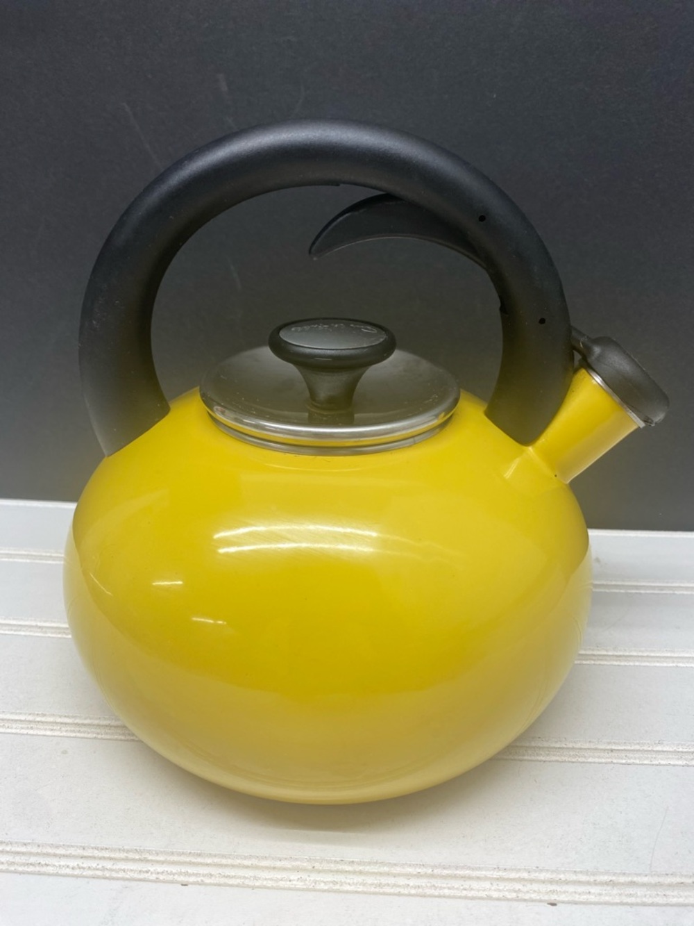 Sur La Table Yellow Round Stovetop Kettle